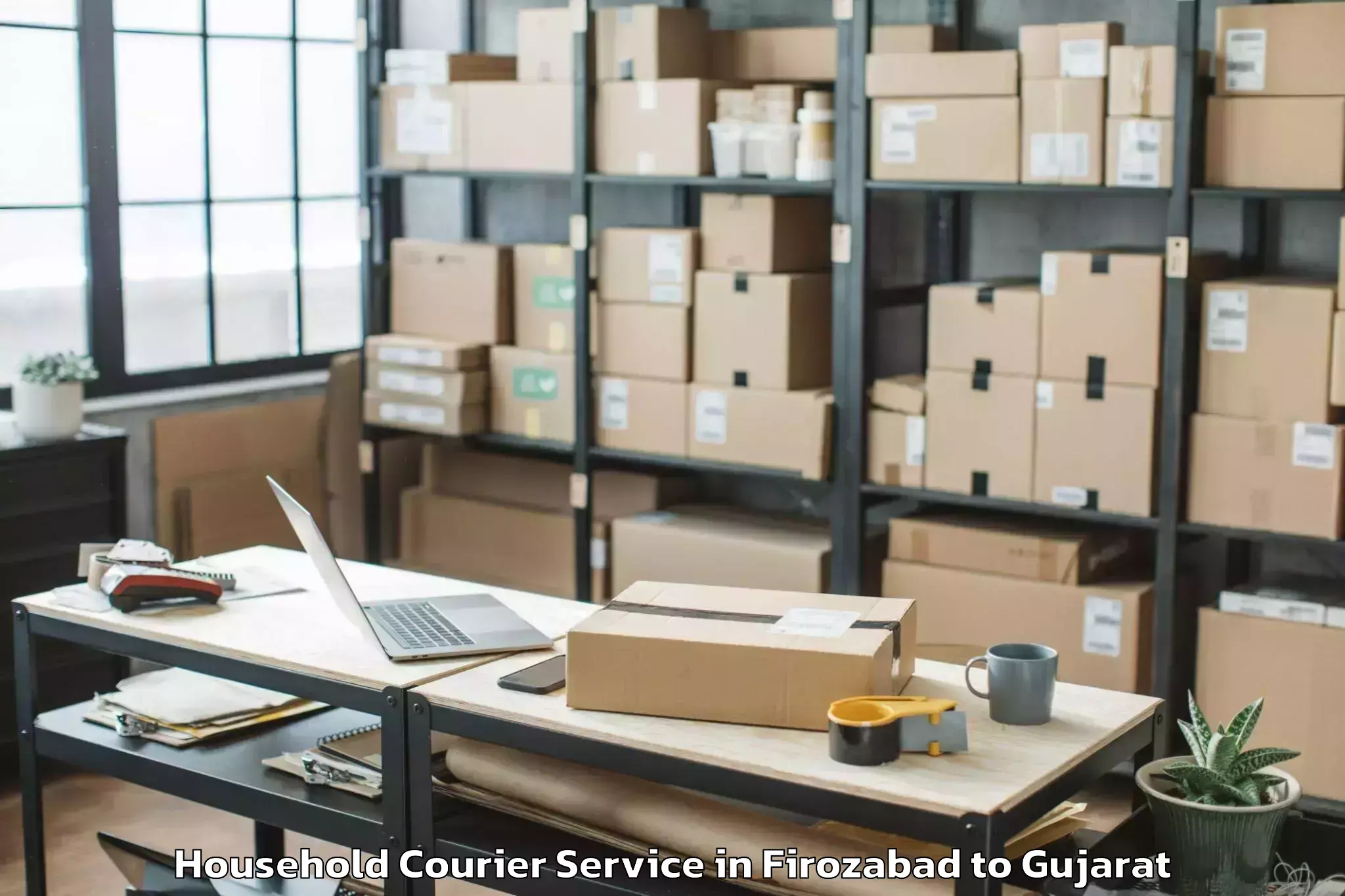 Hassle-Free Firozabad to Bagasara Household Courier